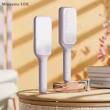 4 In 1 Self Cleaning Hair Brush New Self-Cleaning Anti-Static Massage Comb Scalable Rotate Lifting Self Cleaning Hairbrush